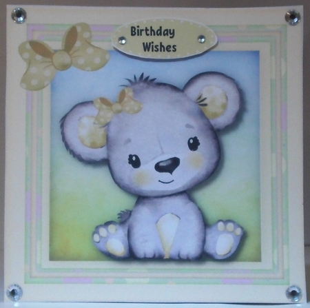 Cute Koala in a Buff  Polka Bow  by Hazel Underwood