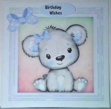 Cute Koala in a Blue Polka Bow  by Hazel Underwood