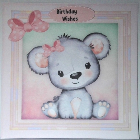 Cute Koala in a Pink  Polka Bow  by Hazel Underwood