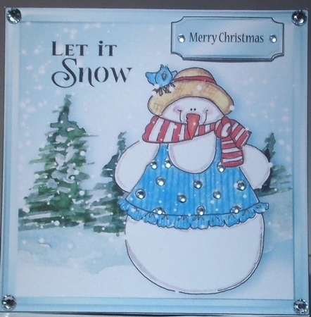 Jolly Snowman Quick Card Sheet-1 by Hazel Underwood