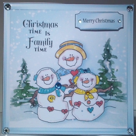 Jolly Snowman Quick Card Sheet-3 by Hazel Underwood
