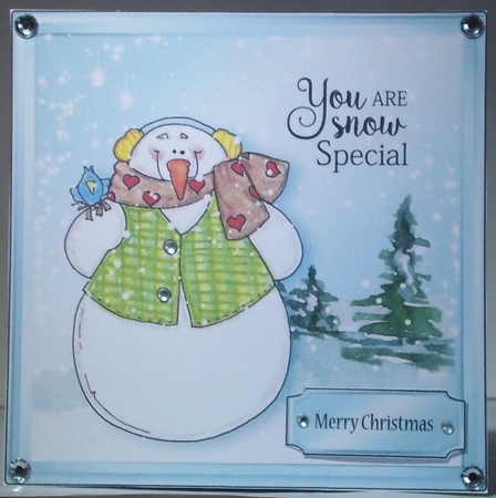 Jolly Snowman Quick Card Sheet-4 by Hazel Underwood
