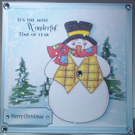 Jolly Snowman Quick Card Sheet-7 by Hazel Underwood