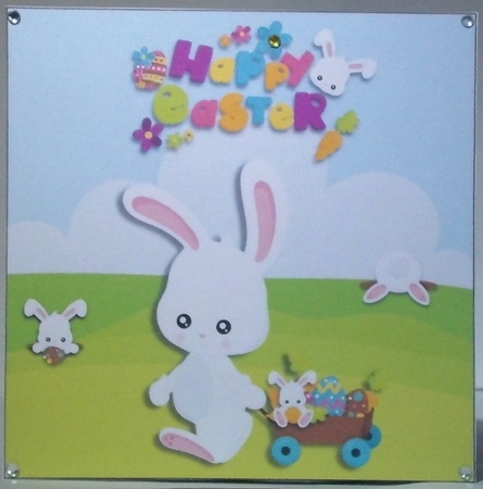 Easter 7x7 quick card 3d decoupage by Hazel Underwood