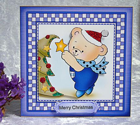 Robert's Christmas Tree Cut and Fold Quick Card by Hazel Kinvig-Paul