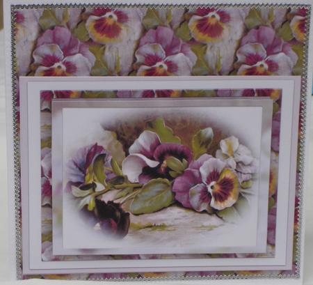 Pansy Parade Backing Paper 1 by Heather Beechey