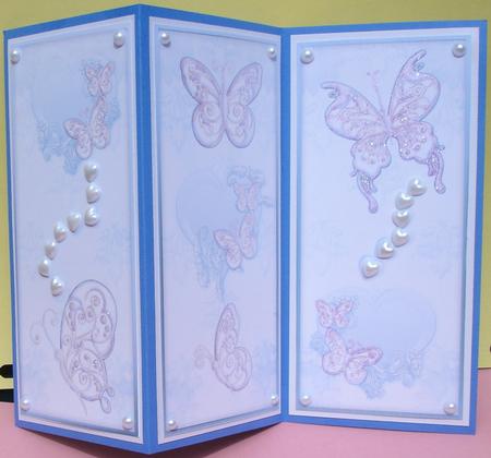 Romantic Butterflies in Powder Blue by Heather Beechey