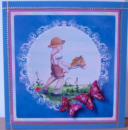 Ride a Cock Horse Step by Step Decoupage Topper by Heather Beechey