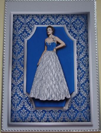 Lady in Blue & Silver Quick Card by Heather Beechey