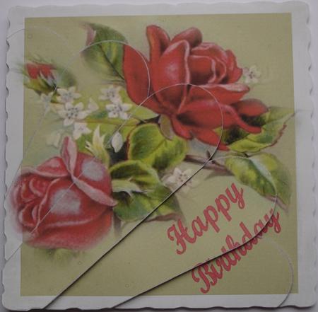 Red Rose's Fan Pyramid Stacker by Heather Beechey