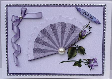 Lavender Rose Fan Sheet by Heather Beechey