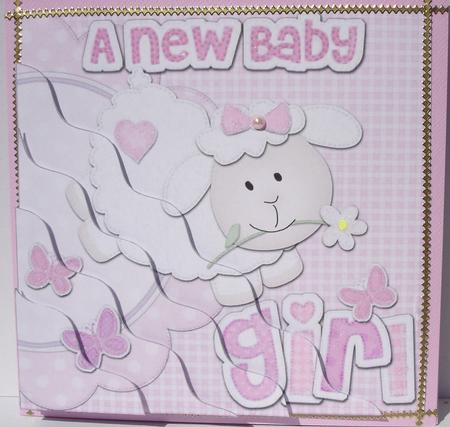 A New Baby Girl Lamb Felties Wavy Corner by Heather Beechey