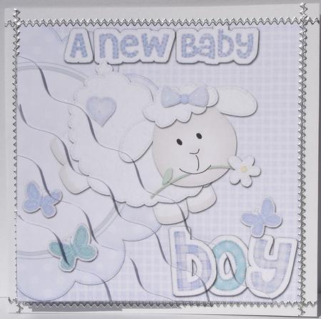 A New Baby Boy Lamb Felties Wavy Corner by Heather Beechey