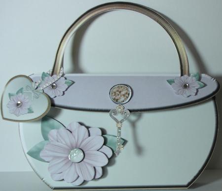 Pale Pink Flower Hand Bag Kit by Heather Beechey