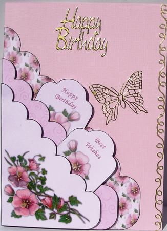 Pink Flower Pocket Tags by Heather Beechey