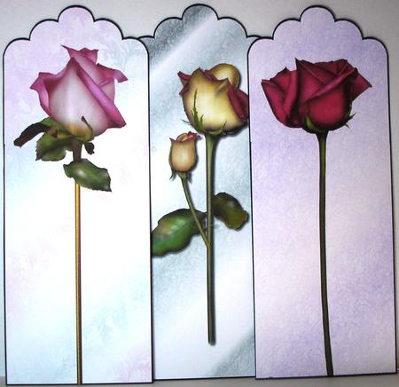3 Rose Bookmark by Heather Beechey