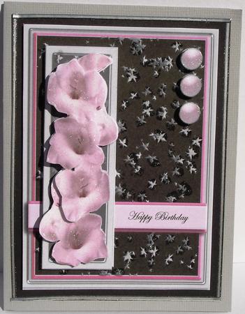 Pink and Black Floral Elegance by Heather Beechey