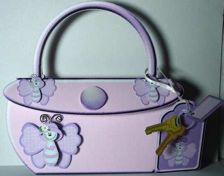 Purple Butterfly Hand Bag Kit by Heather Beechey