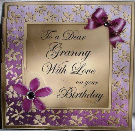 Floral Elegance Birthday Granny Wavy Corner Stacker by Heather Beechey