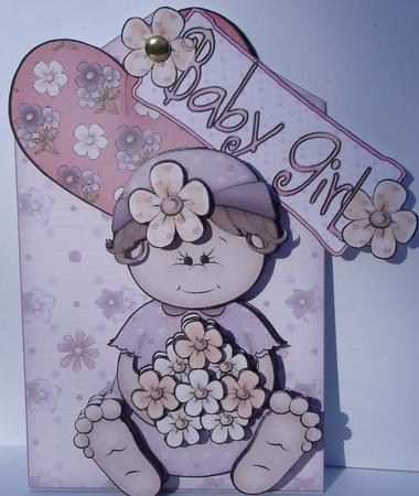 Flower Baby Tag Topper by Heather Beechey
