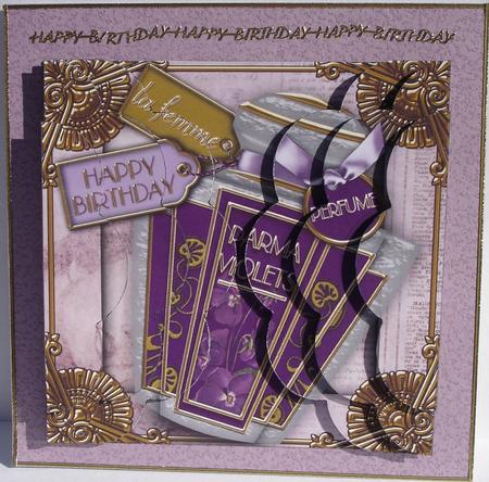 Parma Violets Perfume 5in Scallop Side Stacker by Heather Beechey