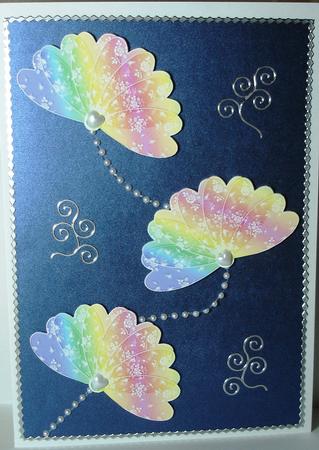 6 Rainbow Lace Fans by Heather Beechey