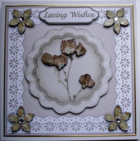 Floral Fancy Square Card Front with Step by Step by Heather Beechey