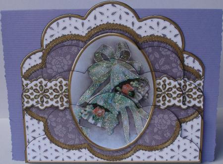 Lilac Bells Anglaise Scallop Bottom Stacker by Heather Beechey