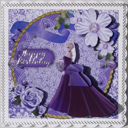 Beauty in Purple on Lace by Heather Beechey