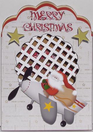 Low Flying Santa Trellis/aperture Card Kit by Heather Beechey