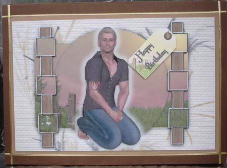 Casual Male Birthday Card by Heather Beechey