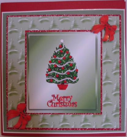 Christmas Tree Card Front by Heather Beechey