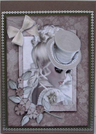 Top Hat Totty 4 Decoupage by Heather Beechey