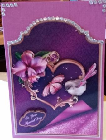 Ornate Orchid Shaped Card Front with Step by Step by Heather Beechey
