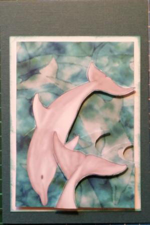 Dolphins Playing by Heather Beechey
