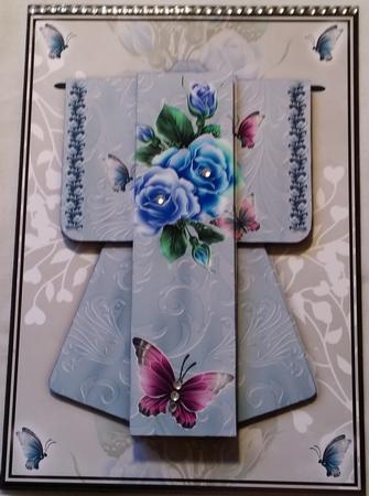Fantasy Rose Kimono Card in Blue Mini Kit by Heather Beechey