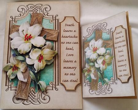 Easter / Sympathy Lilies and Cross by Heather Beechey