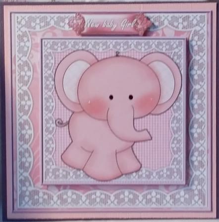 Baby Girl Cute Elephant by Heather Beechey