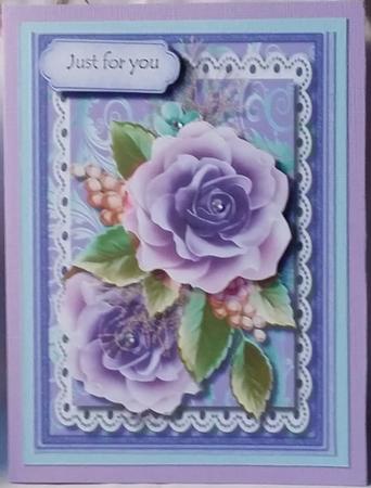 Lovely Anniversary , Topper and Incert with Verse by Heather Beechey