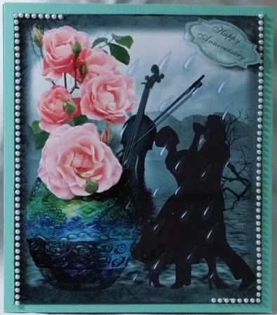 Dancing in the Rain Topper with Decoupage by Heather Beechey