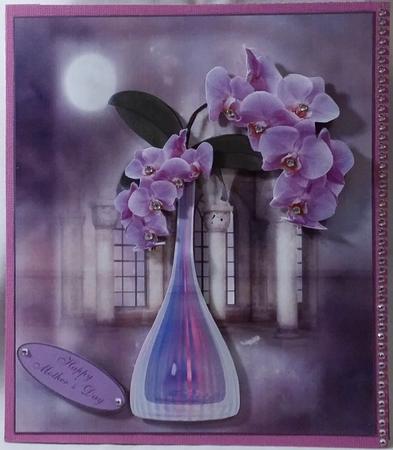 Angelic Orchids Topper with Decoupage by Heather Beechey