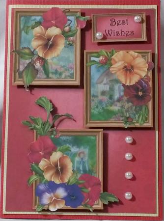 Beautiful Pansies Frame Trio by Heather Beechey