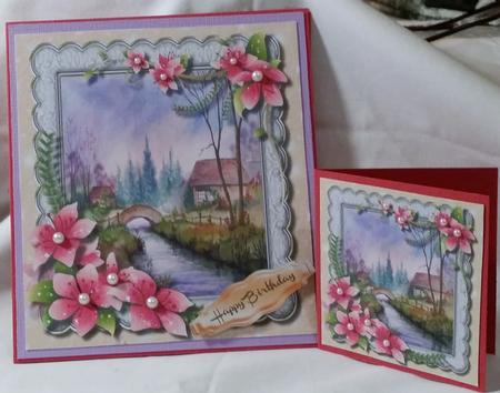 Beautiful River in a Scalloped Frame  by Heather Beechey