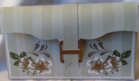 Cream Wild Rose 3D File Purse Mini Kit by Heather Beechey