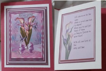 Sympathy, Topper with Verse  by Heather Beechey
