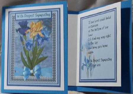 Sympathy ,topper with Verse by Heather Beechey