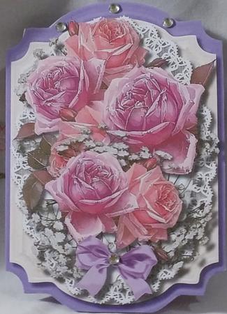 Print, Cut, and Fold Beautiful Lilac and Pink Roses  by Heather Beechey