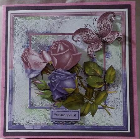 Lilac Rose and Butterfly Mini Kit by Heather Beechey