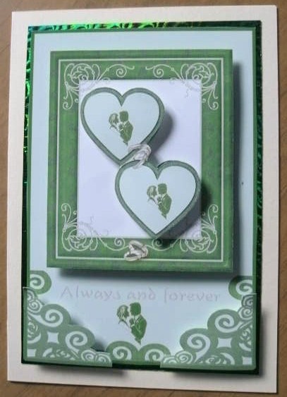 Green Wedding Hearts by Heather Finn