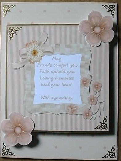 Peach Sympathy Card by Heather Finn